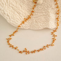 Raindrop multi drop Carnelian necklace