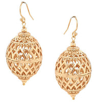 Amelia oval gold earrings