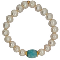 Tin Cup Freshwater Pearl Gemstone bracelets