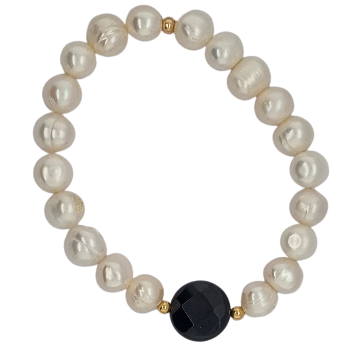 Tin Cup Freshwater Pearl Gemstone bracelets