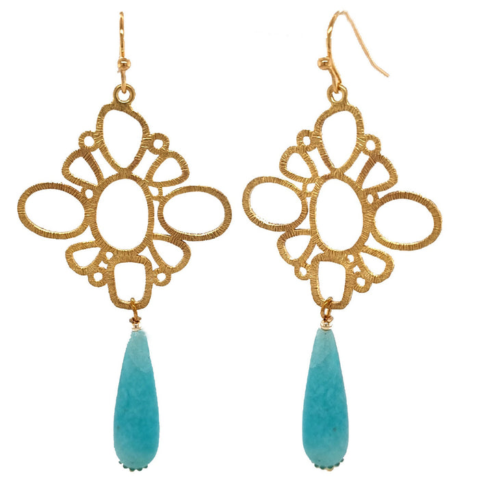 Evie Peruvian Amazonite Earrings