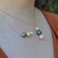 Charlotte South Sea & Tahitian Pearl Gold filled necklace