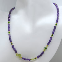 Jasmine Amethyst, Peridot and Chrome Diopside Necklace