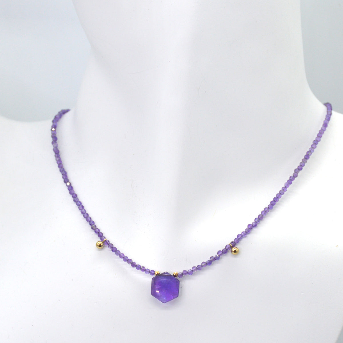 Demi Amethyst 14k Gold filled choker Necklace