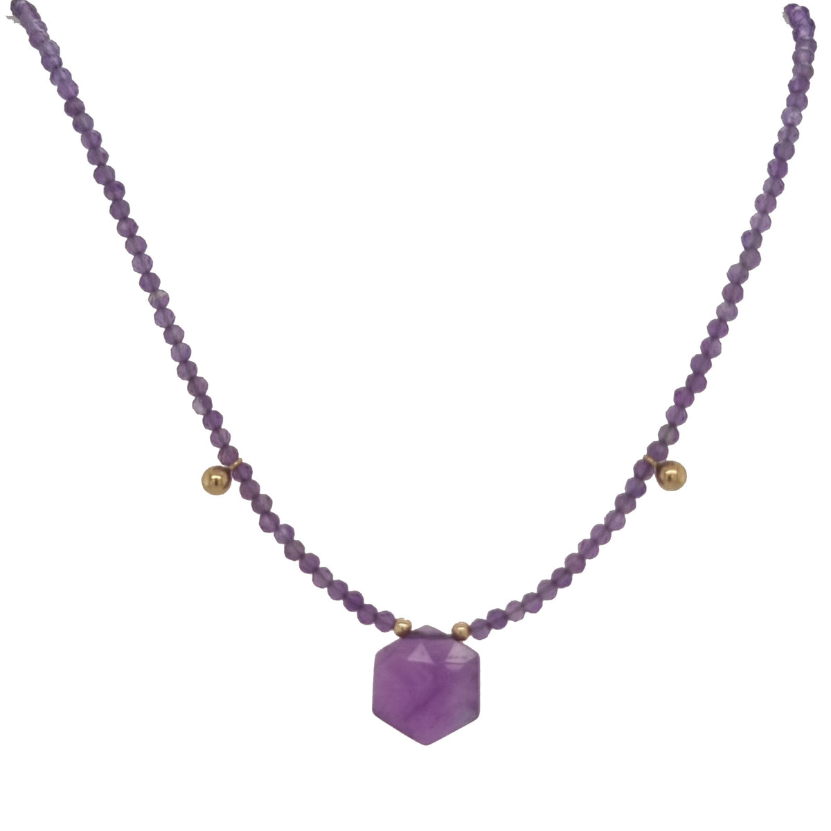 Demi Amethyst 14k Gold filled choker Necklace