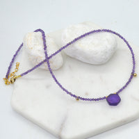 Demi Amethyst 14k Gold filled choker Necklace