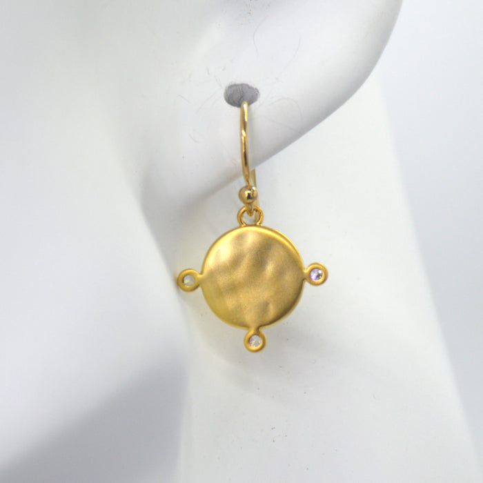 Una Star coin 14k Gold or Sterling Silver Earrings