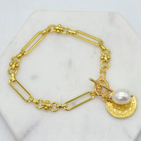 Victoria Fresh Water Pearl 18k Gold plate Necklace