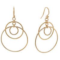 Solarius 14k Gold Filled or Sterling Silver Multi-Ring Drop Earrings