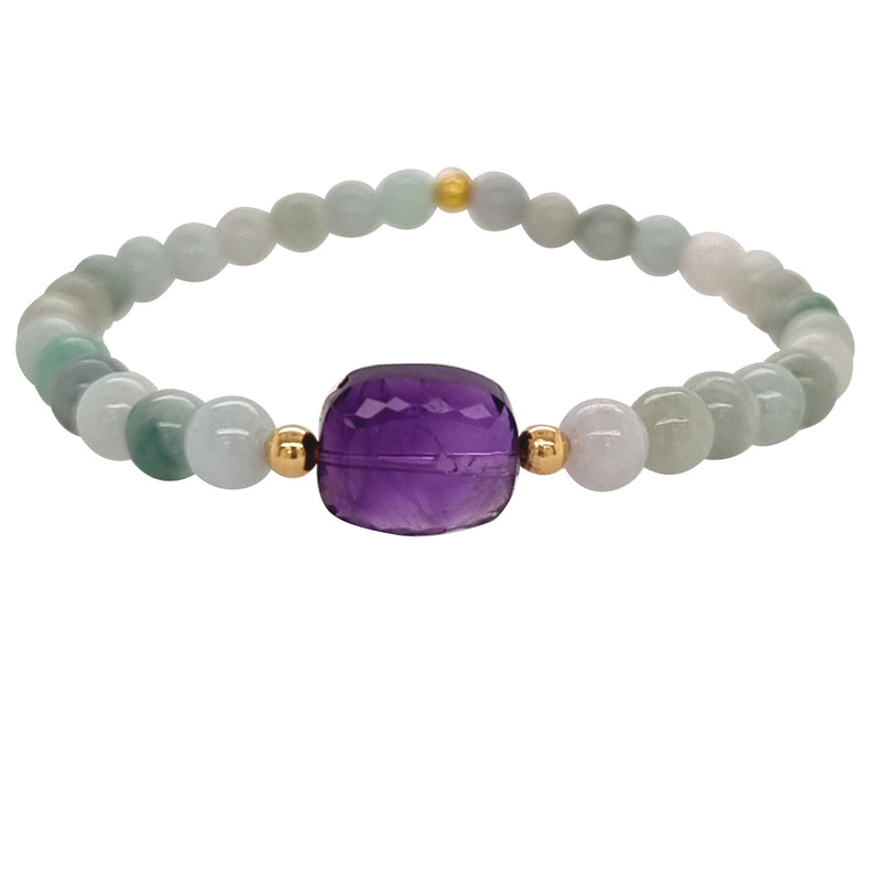 Deva Jadiete Bracelets Aquamarine, Amethyst or Morganite