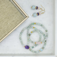 Deva Jadiete Bracelets Aquamarine, Amethyst or Morganite