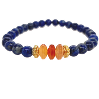 Deva Lapis Lazuli Bracelets Carnelian, Amethyst & Chrysophase