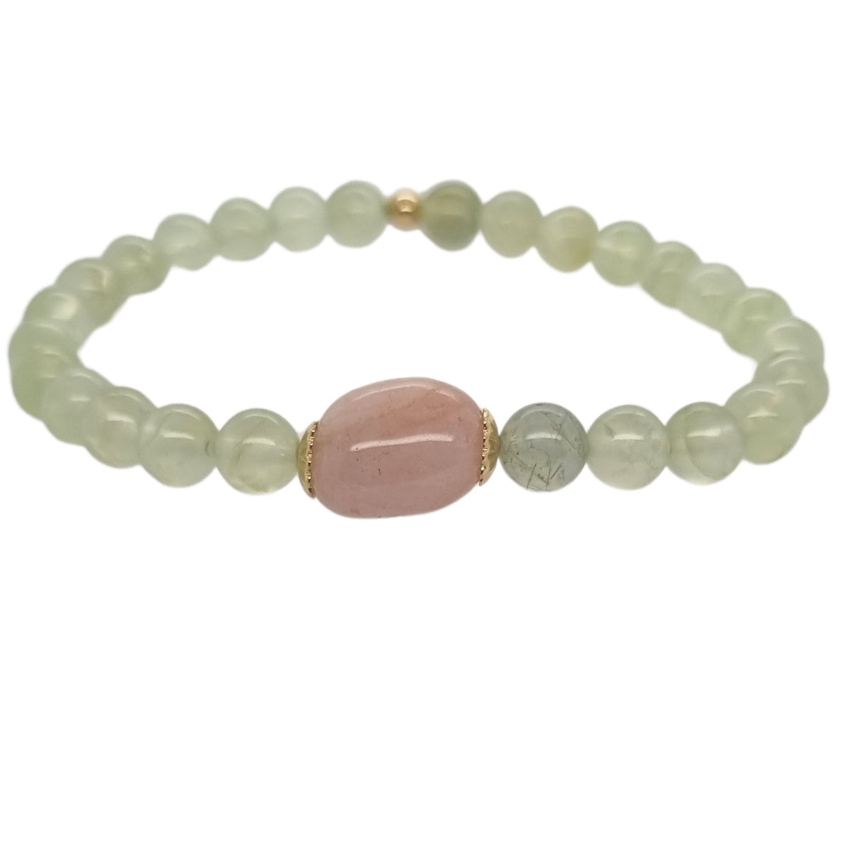 Deva Prehnite, Morganite, Pink Amethyst or Freshwater Pearl Bracelets