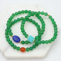 Deva Green Onyx Bracelets Carnelian, Lapis Lazuli & Amazonite