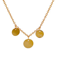 Raina 14K Gold filled or Sterling silver 3 disc Necklace