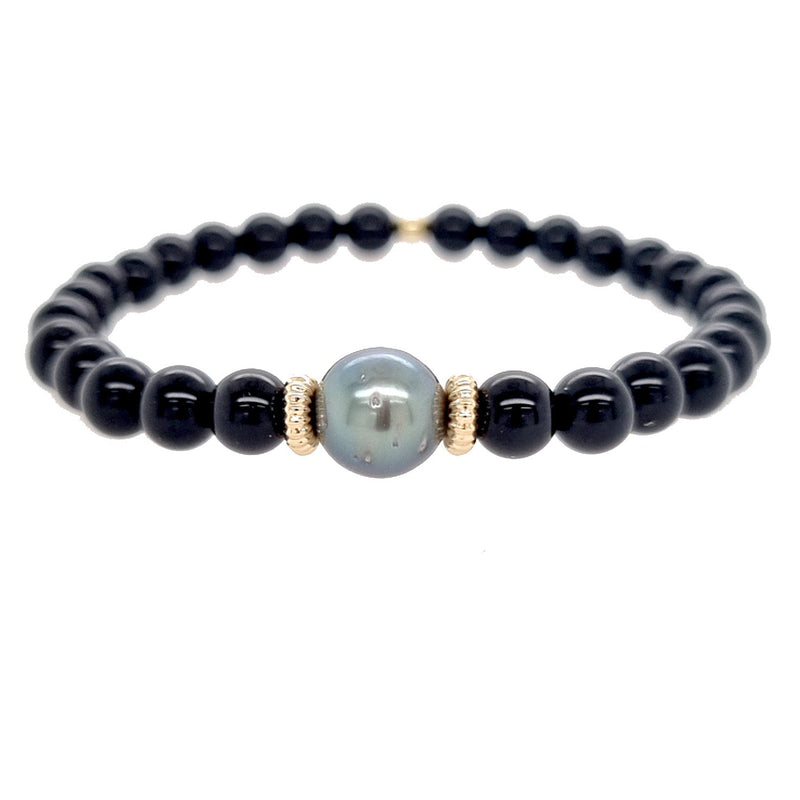 Deva Onyx, Tahitan or South Sea Pearls 14K Gold filled Bracelets