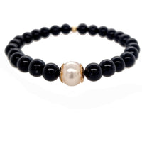 Deva Onyx, Tahitan or South Sea Pearls 14K Gold filled Bracelets