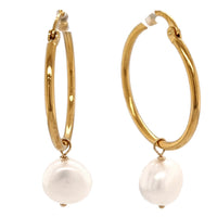 Rebecca Freshwater Pearl hoop Earrings