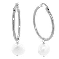 Rebecca Freshwater Pearl hoop Earrings