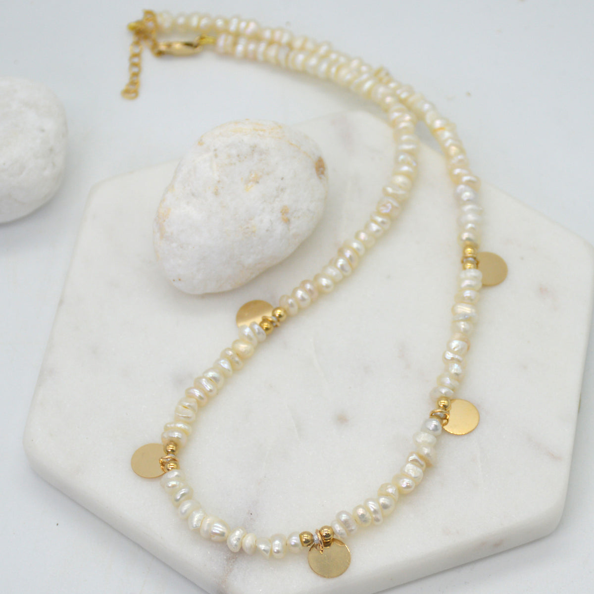 Cora Freshwater Pearl Necklace 14k Gold filled or Sterling Silver