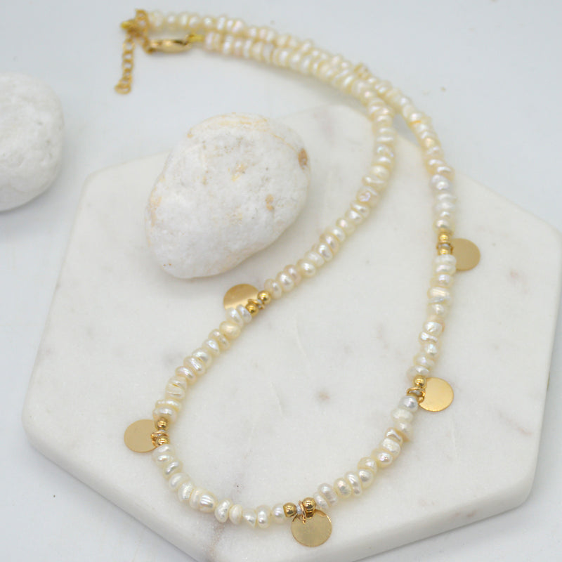 Cora Freshwater Pearl Necklace 14k Gold filled or Sterling Silver