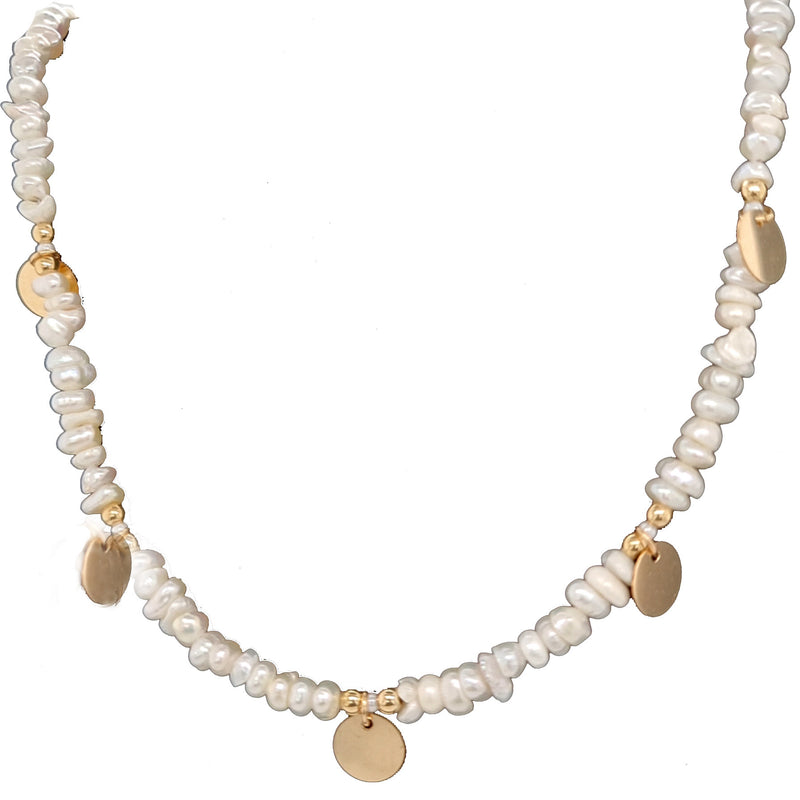 Cora Freshwater Pearl Necklace 14k Gold filled or Sterling Silver