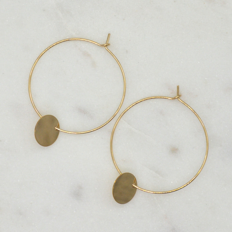 Lyla 14k Gold filled or Sterling Silver hoop Earrings