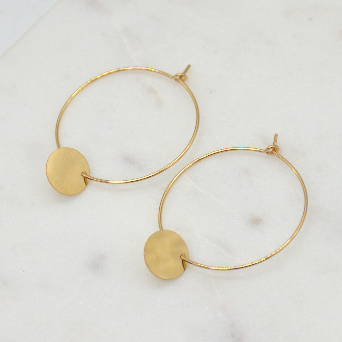 Lyla 14k Gold filled or Sterling Silver hoop Earrings