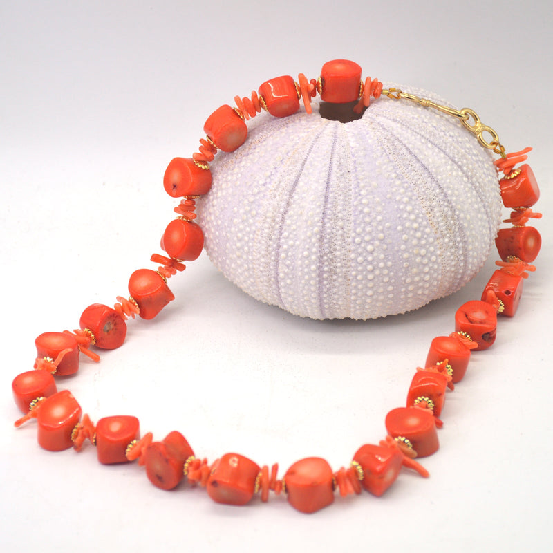 Paige Coral Necklace Red or Orange