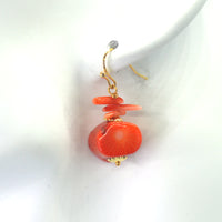 Paige Coral Earrings Red or Orange