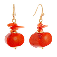 Paige Coral Earrings Red or Orange