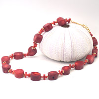 Paige Coral Necklace Red or Orange