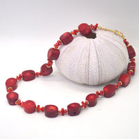 Paige Coral Necklace Red or Orange