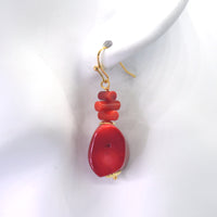 Paige Coral Earrings Red or Orange