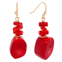 Paige Coral Earrings Red or Orange