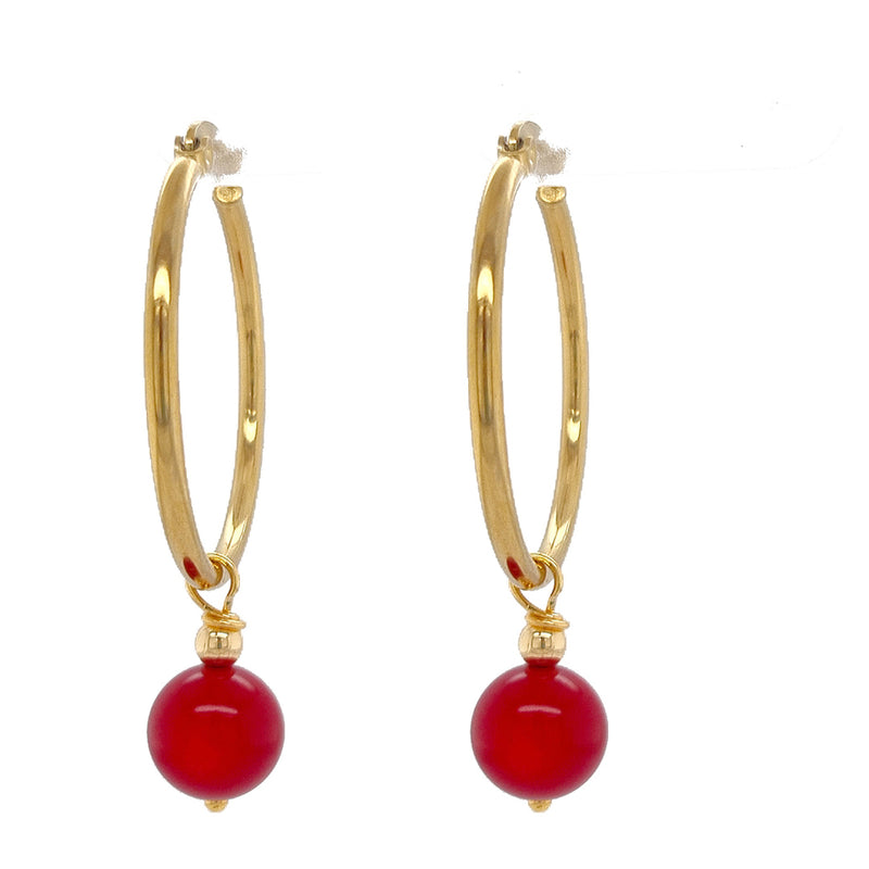Praia Coral Hoop Earrings