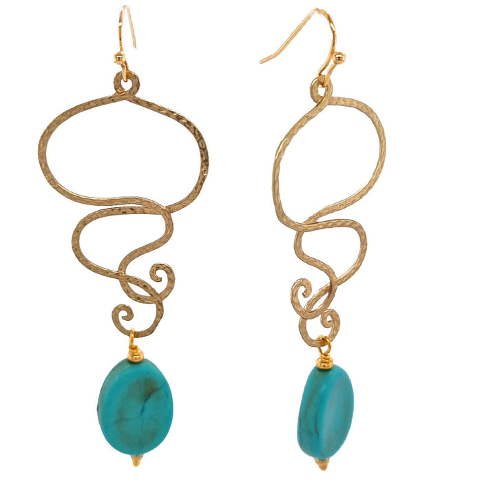 Souza Turquoise Mangesite Earring