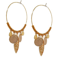 Praia Hoop Coin Earrings