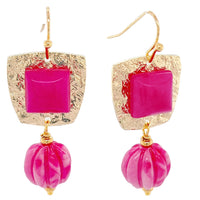 Kiara Pumpkin bead earrings