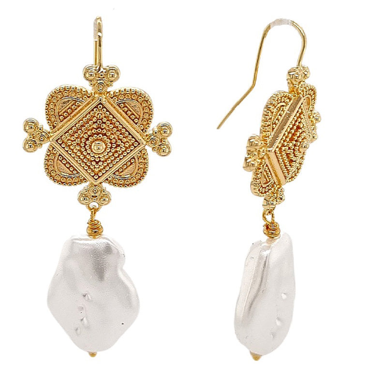 Aphrodite Pearl Drop Earrings