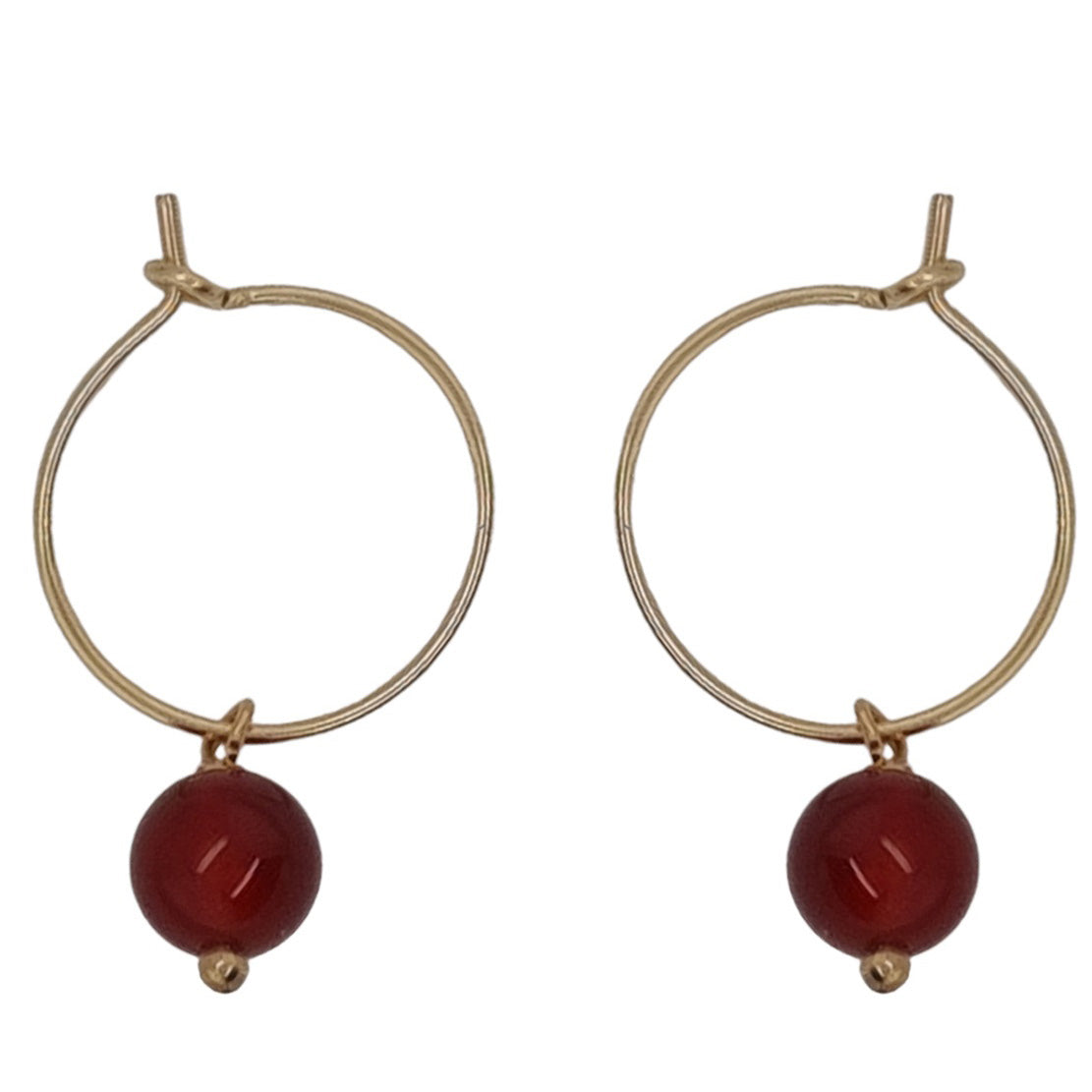 Faye 26 Gemstone Hoops Silver, Rose or Yellow Gold