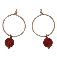 Faye 26 Gemstone Hoops Silver, Rose or Yellow Gold