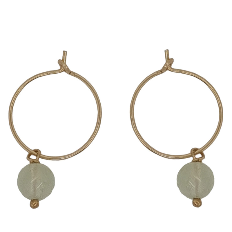 Faye 26 Gemstone Hoops Silver, Rose or Yellow Gold