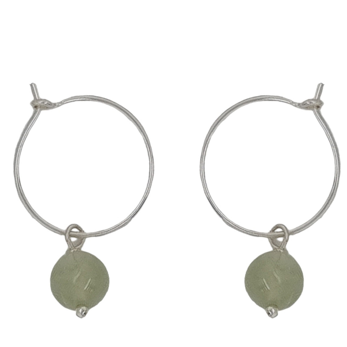 Faye 26 Gemstone Hoops Silver, Rose or Yellow Gold