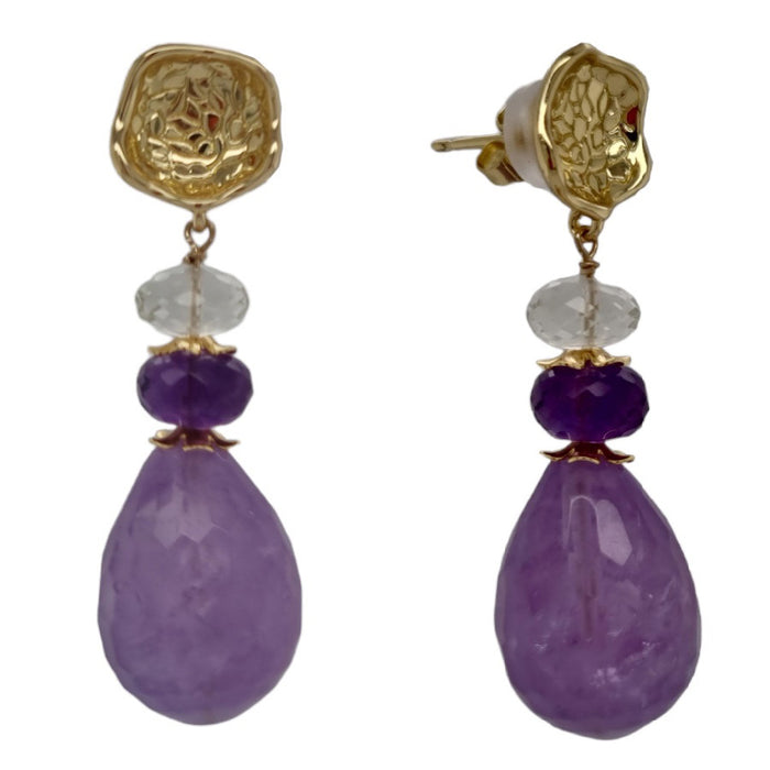 Joanna 3 colour Amethyst Earrings