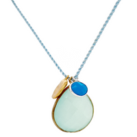 Gemma Silk Teardrop Chalcedony Necklace