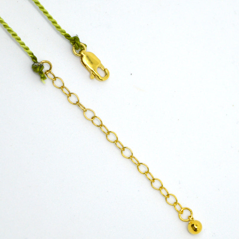 Gemma Silk Teardrop Chalcedony Necklace clasp