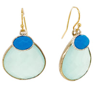 Gemma blue chalcedony earrings