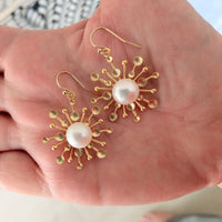 Starburst Freshwater Pearl Earrings