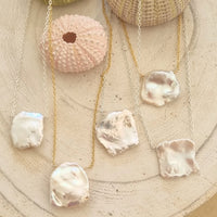Keshi Freshwater Pearl 14k Gold filled or Sterling Silver Chain Necklace